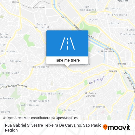 Rua Gabriel Silvestre Teixeira De Carvalho map