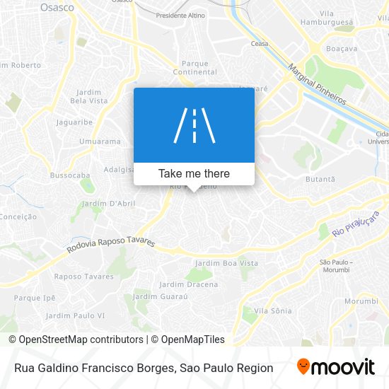 Rua Galdino Francisco Borges map