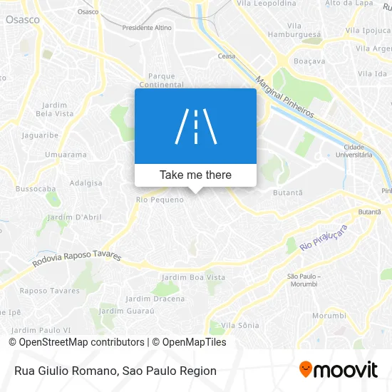 Rua Giulio Romano map