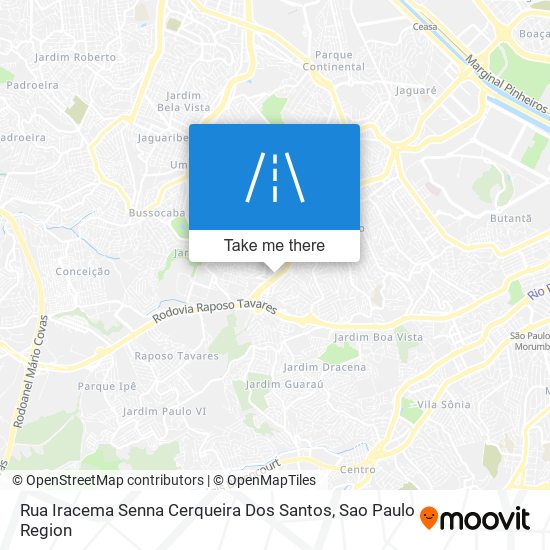 Mapa Rua Iracema Senna Cerqueira Dos Santos