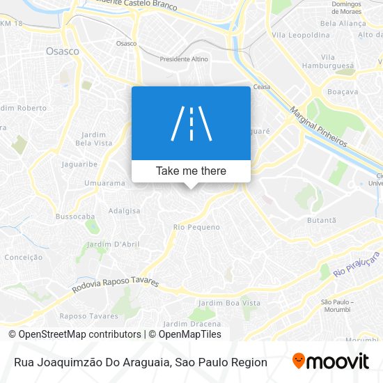 Rua Joaquimzão Do Araguaia map