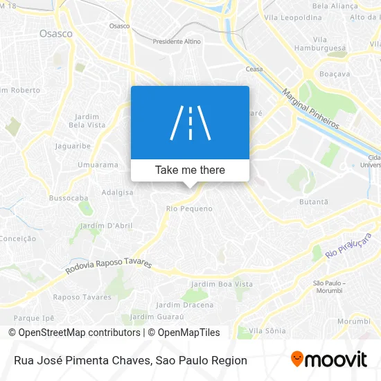 Rua José Pimenta Chaves map