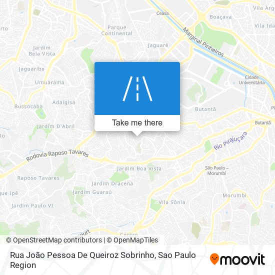 Mapa Rua João Pessoa De Queiroz Sobrinho