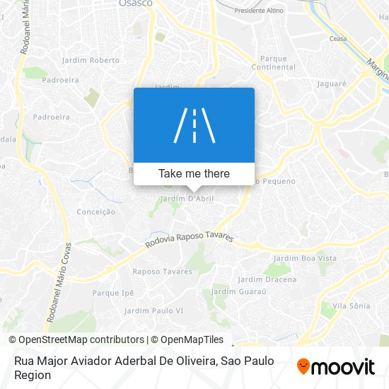 Rua Major Aviador Aderbal De Oliveira map