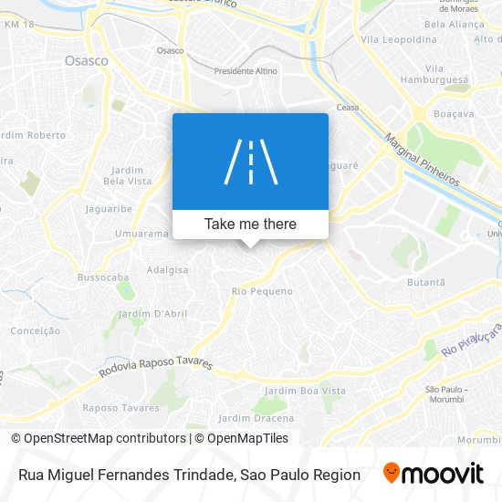 Mapa Rua Miguel Fernandes Trindade