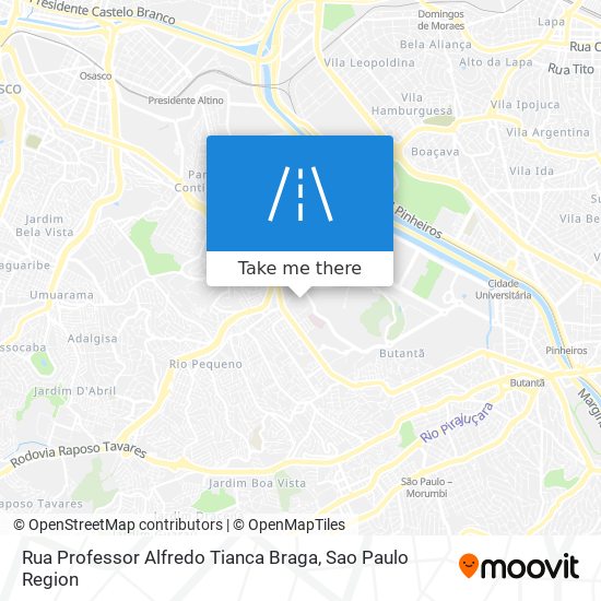 Rua Professor Alfredo Tianca Braga map
