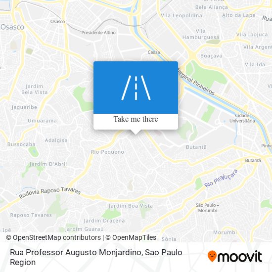 Rua Professor Augusto Monjardino map