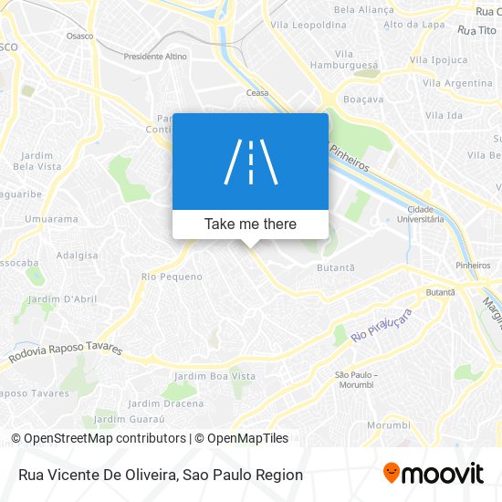 Mapa Rua Vicente De Oliveira