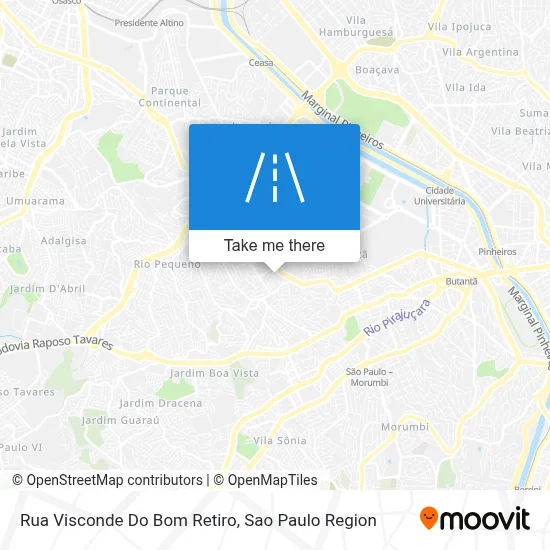 Rua Visconde Do Bom Retiro map