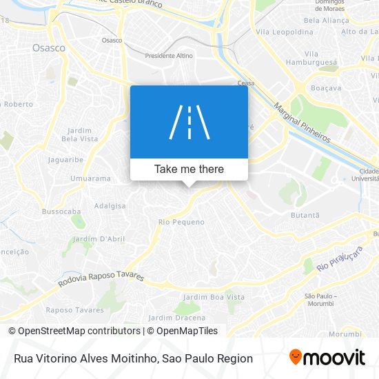 Mapa Rua Vitorino Alves Moitinho