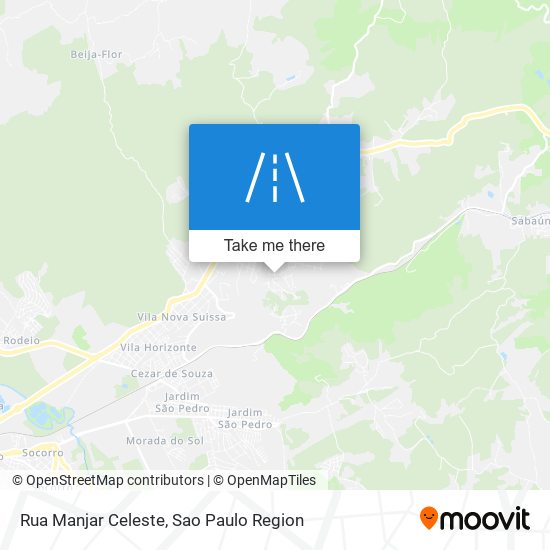 Mapa Rua Manjar Celeste