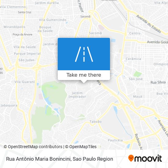 Mapa Rua Antônio Maria Bonincini