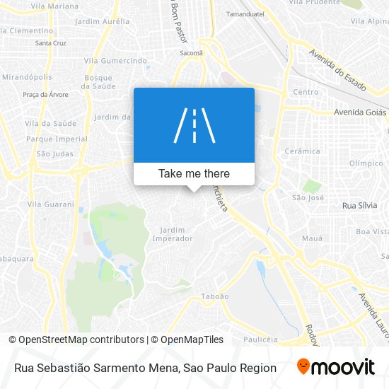 Mapa Rua Sebastião Sarmento Mena