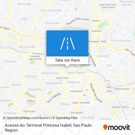 Acesso Ao Terminal Princesa Isabel map
