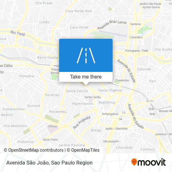 Avenida São João map
