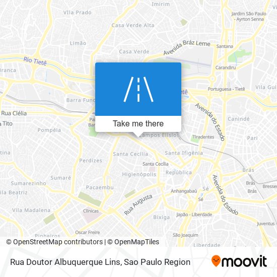 Rua Doutor Albuquerque Lins map