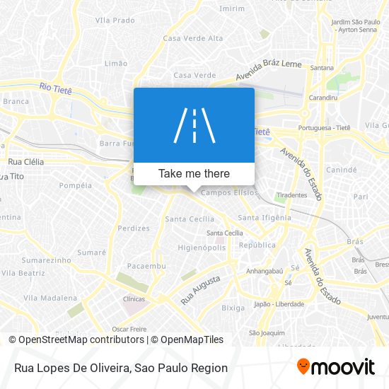 Mapa Rua Lopes De Oliveira