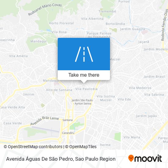 Mapa Avenida Águas De São Pedro