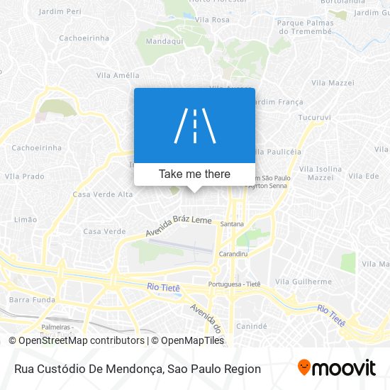 Mapa Rua Custódio De Mendonça