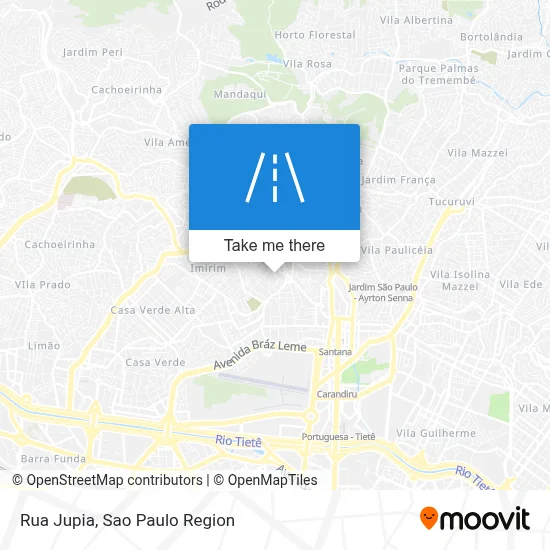 Rua Jupia map
