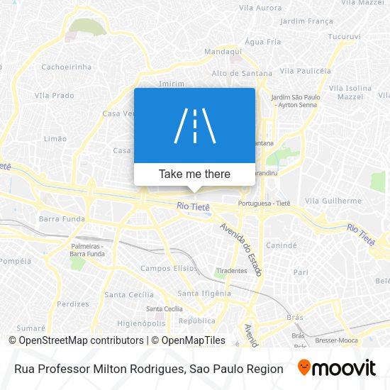 Rua Professor Milton Rodrigues map