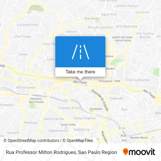 Rua Professor Milton Rodrigues map