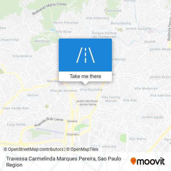 Mapa Travessa Carmelinda Marques Pereira