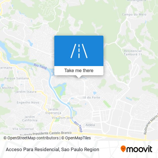 Acceso Para Residencial map