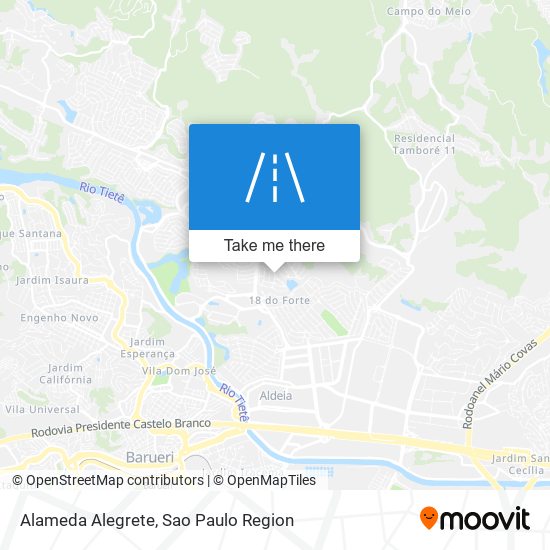 Alameda Alegrete map