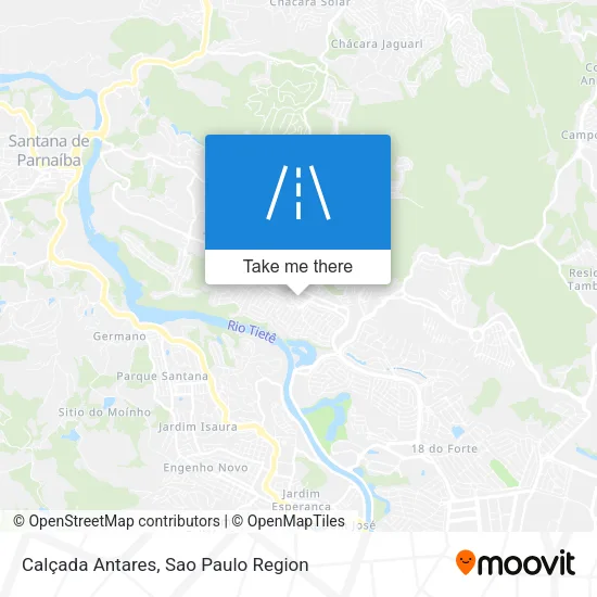 Calçada Antares map