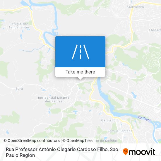 Mapa Rua Professor Antônio Olegário Cardoso Filho