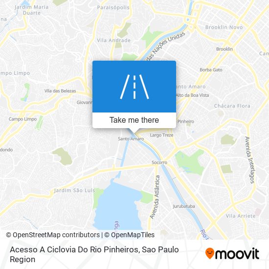 Acesso A Ciclovia Do Rio Pinheiros map