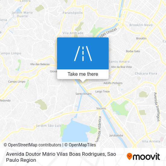 Avenida Doutor Mário Vilas Boas Rodrigues map