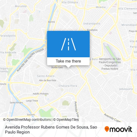 Mapa Avenida Professor Rubens Gomes De Sousa