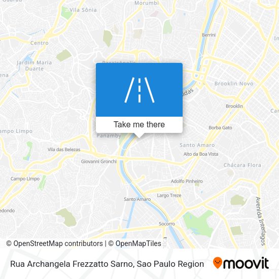 Rua Archangela Frezzatto Sarno map