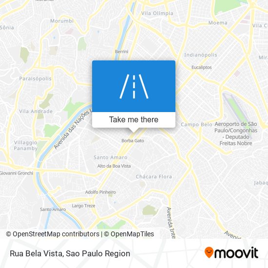 Rua Bela Vista map