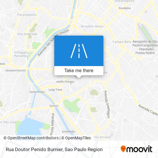 Mapa Rua Doutor Penido Burnier