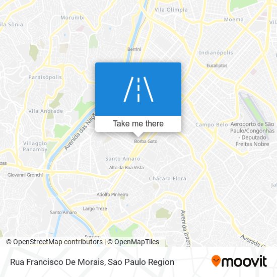 Mapa Rua Francisco De Morais