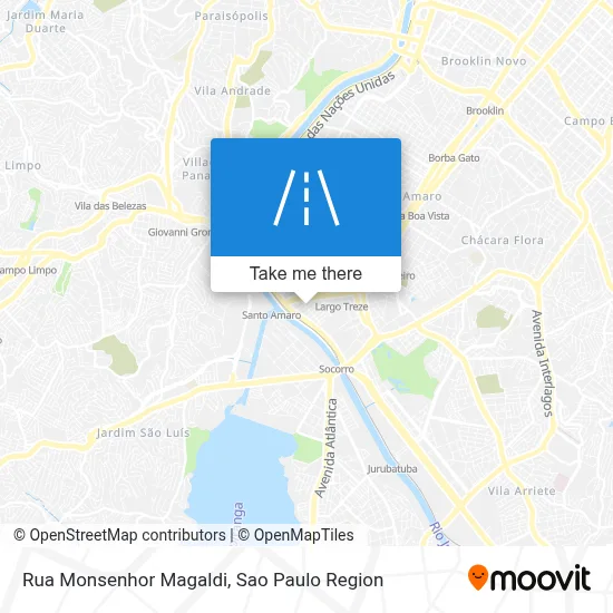 Rua Monsenhor Magaldi map
