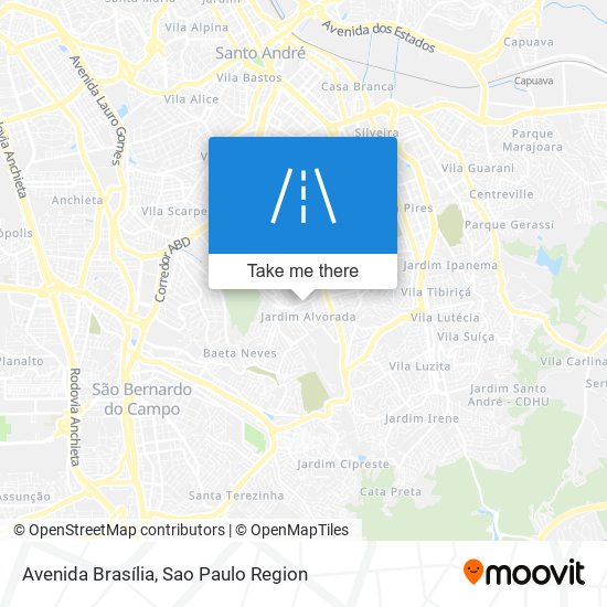 Mapa Avenida Brasília