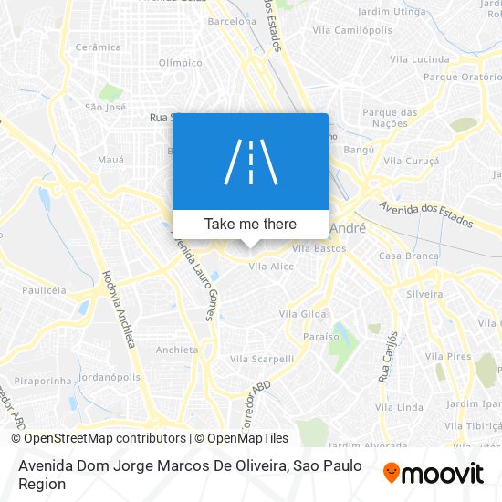 Mapa Avenida Dom Jorge Marcos De Oliveira