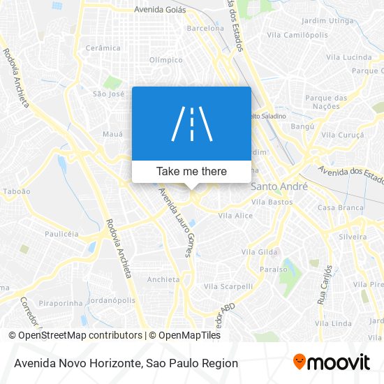 Mapa Avenida Novo Horizonte