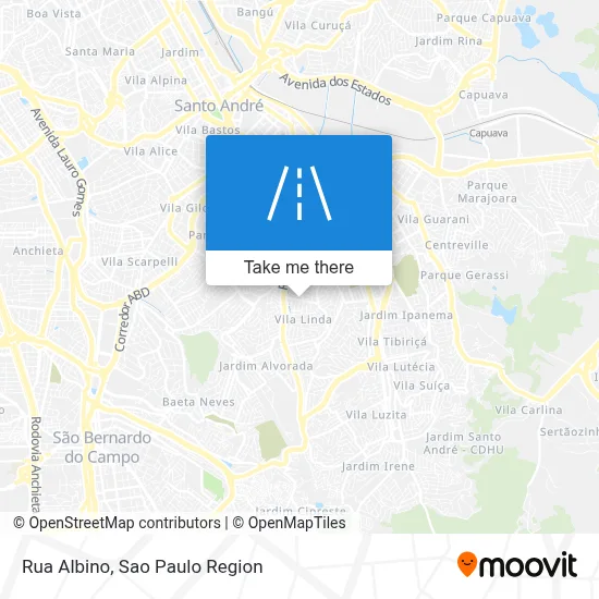 Rua Albino map