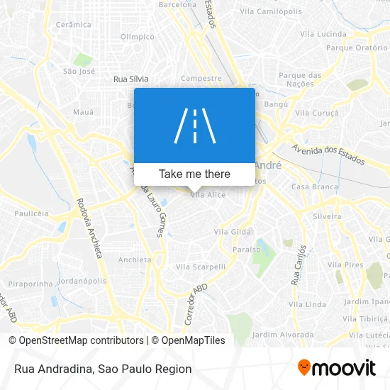 Rua Andradina map