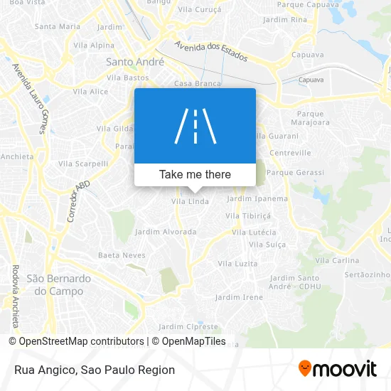 Rua Angico map