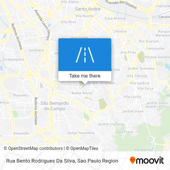 Rua Bento Rodrigues Da Silva map
