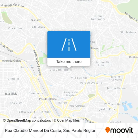 Rua Claudio Manoel Da Costa map