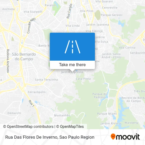 Rua Das Flores De Inverno map