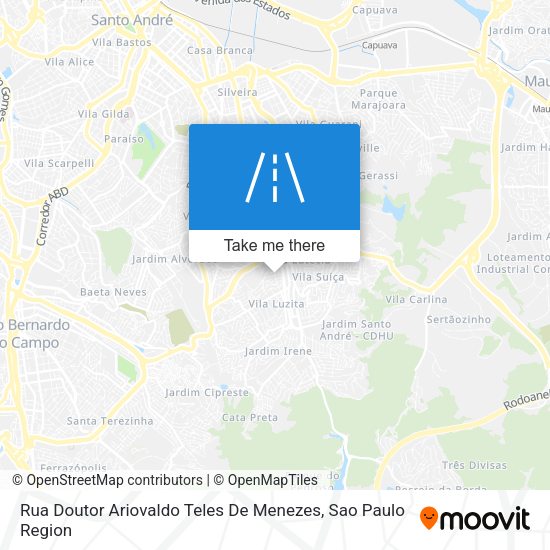 Rua Doutor Ariovaldo Teles De Menezes map