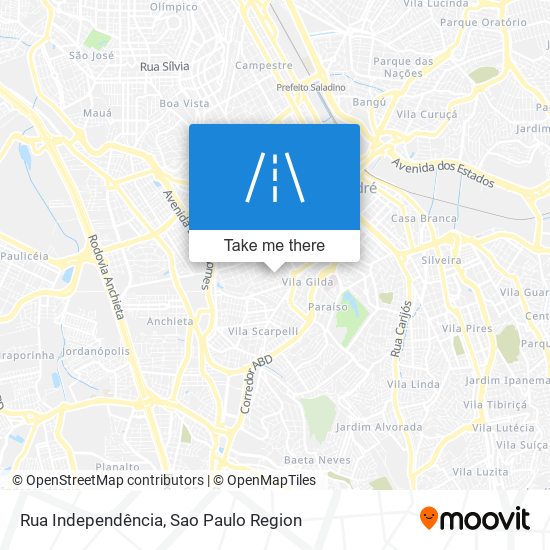 Mapa Rua Independência